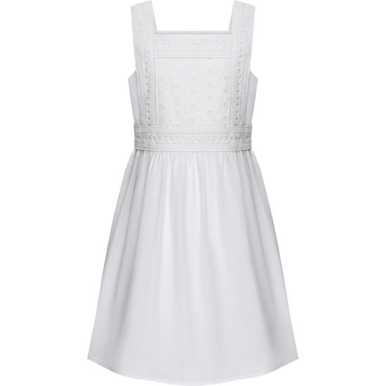Изображение Платье с кружевом для девочки, цвет белый