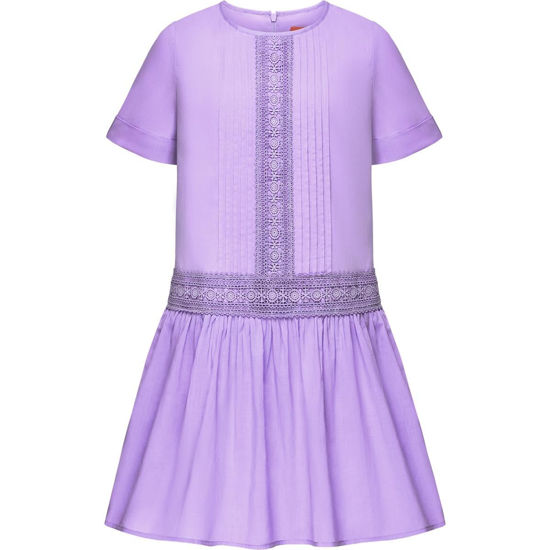 Изображение Платье с кружевом для девочки, цвет сиреневый