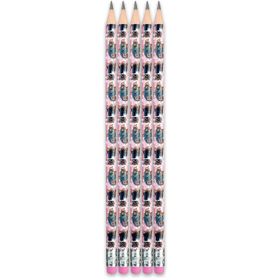Изображение Набор простых карандашей «Сова» розовый