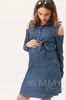 Изображение 
            
                Платье-рубашка джинсовое с открытыми плечами
            
                    