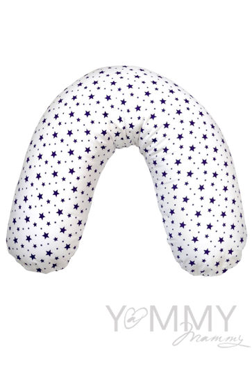 Изображение 
            
                Наволочка фланелевая белая с синими звездами для маминой подушки 
            
                    