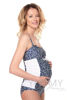 Изображение ​Купальник для беременных и кормящих мамочек Венеция синий в белый горох
