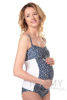 Изображение ​Купальник для беременных и кормящих мамочек Венеция синий в белый горох