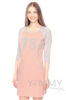 Изображение 
            
                Платье для дома и сна розовый меланж / серый с принтом
            
                    
