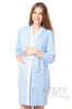 Изображение 
            
                Комплект халат с сорочкой голубой с белой полоской
            
                    