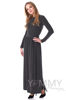 Изображение 
            
                Платье длинное с карманами темно-серый меланж
            
                    