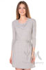 Изображение 
            
                Платье с горловиной "качелька" светло-серый меланж
            
                    