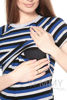Изображение 
            
                Платье с кармашком на груди синяя / серая / черная полоска
            
                    