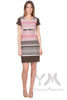 Изображение 
            
                Платье с пояском розовая / коричневая / бежевая полоска
            
                    