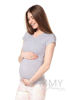 Изображение Футболка-кимоно для беременных и кормящих мам (серый)