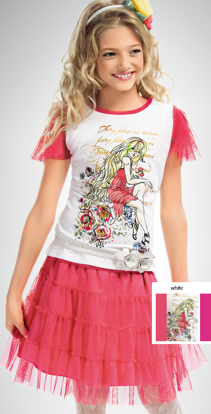 Изображение Комплект для девочек "Фея цветов" (футболка и юбка)